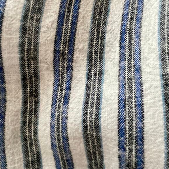 Kelly Renee Linen Blend Striped Sleeveless Romper Sz XL Nautical Coastal Beachy - Picture 5 of 8